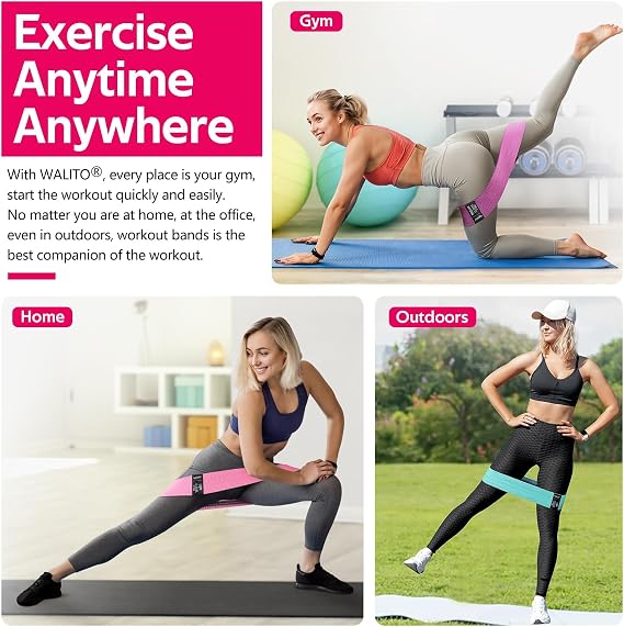 Fabric Resistance Bands for Working Out, Exercise Bands for Glutes and Legs