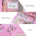Univivi 6 PC 40" Costume de danse Sac de vêtement avec 3" Effacer les gussets PVC Sac de danse pour les concours, avec 4 Poches à fermeture éclair claires et moyennes 1 Grande poche zippée arrière