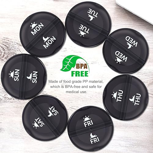 Miniatura 5 de Pastillero mensual XL 2 veces al día, AMPM Pastillero de un mes 28 días, pastillero diario grande de 4 semanas para píldoras, suplementos de aceite