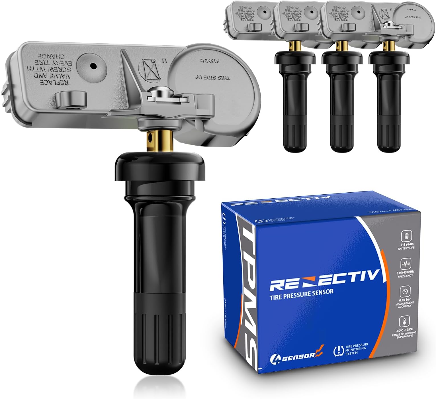 - TPMS Sensor GM, 315Mhz Tire Pressure Monitoring System Sensor Set of 4 | Compatible For Chevy Cruze Equinox, Buick Encore, GMC Terrain, Cadillac Escalade. Replace 13581558,13581558,13598771,13598772