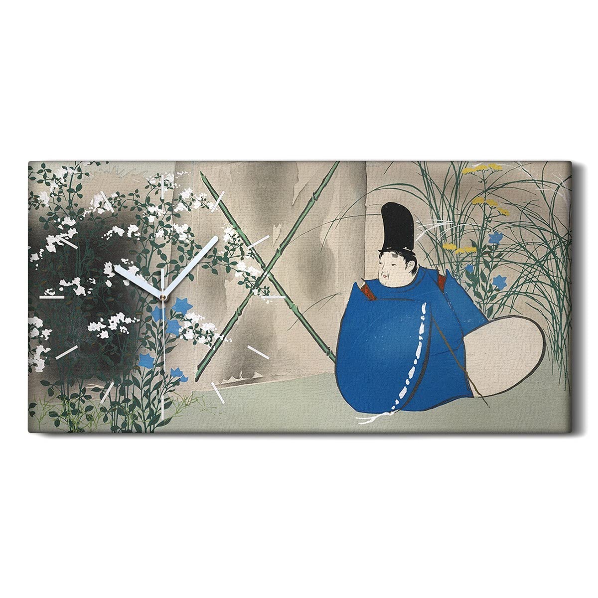 Horloge Silencieuse Ne Pas Tic Tac Cadre Toile Arbre de Fleurs