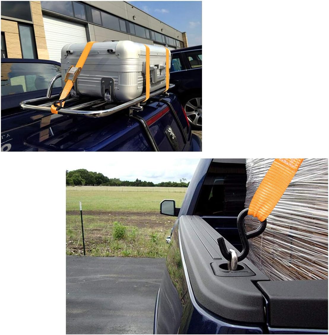 Cambuckle Tie Down Straps, 1" x20' Ratchet Lashing Straps with Coated S-Hooks, 1000lbs Capacity (Pack of 2) - Image 7