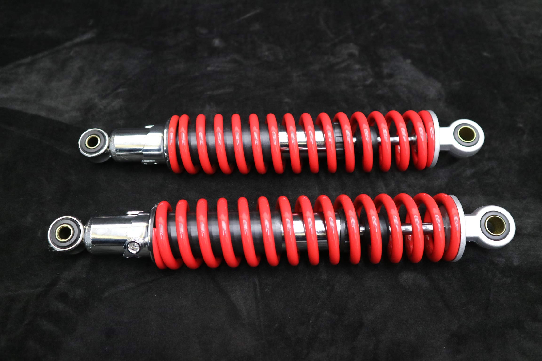 Amazon | 汎用 細巻き サス 345mm 赤×銀/旧車サス リア 