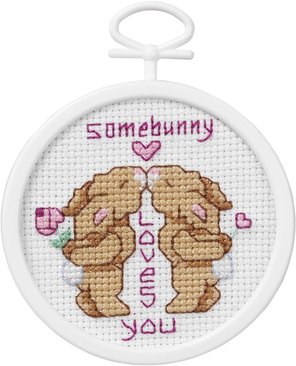 Janlynn Some Bunny Loves You Mini Counted Cross Stitch Kit