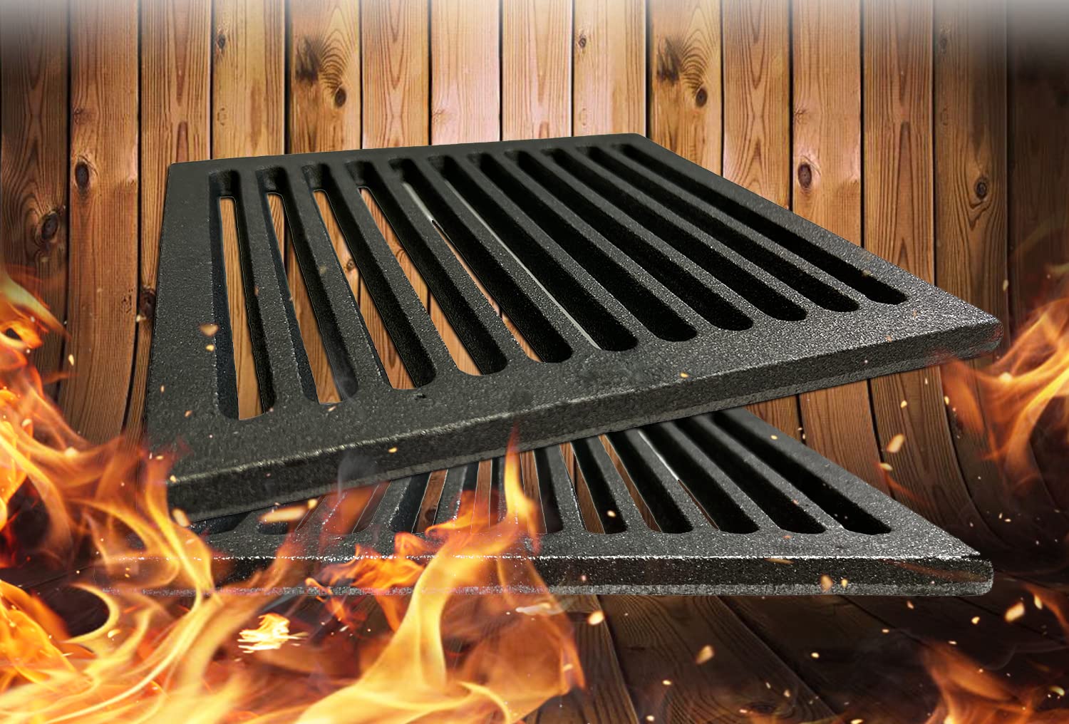 Griglia In Ghisa Per Camino 18x18 Cm – Resistente Alle Alte Temperature, Per Stufe A Legna, Barbecue E Focolari