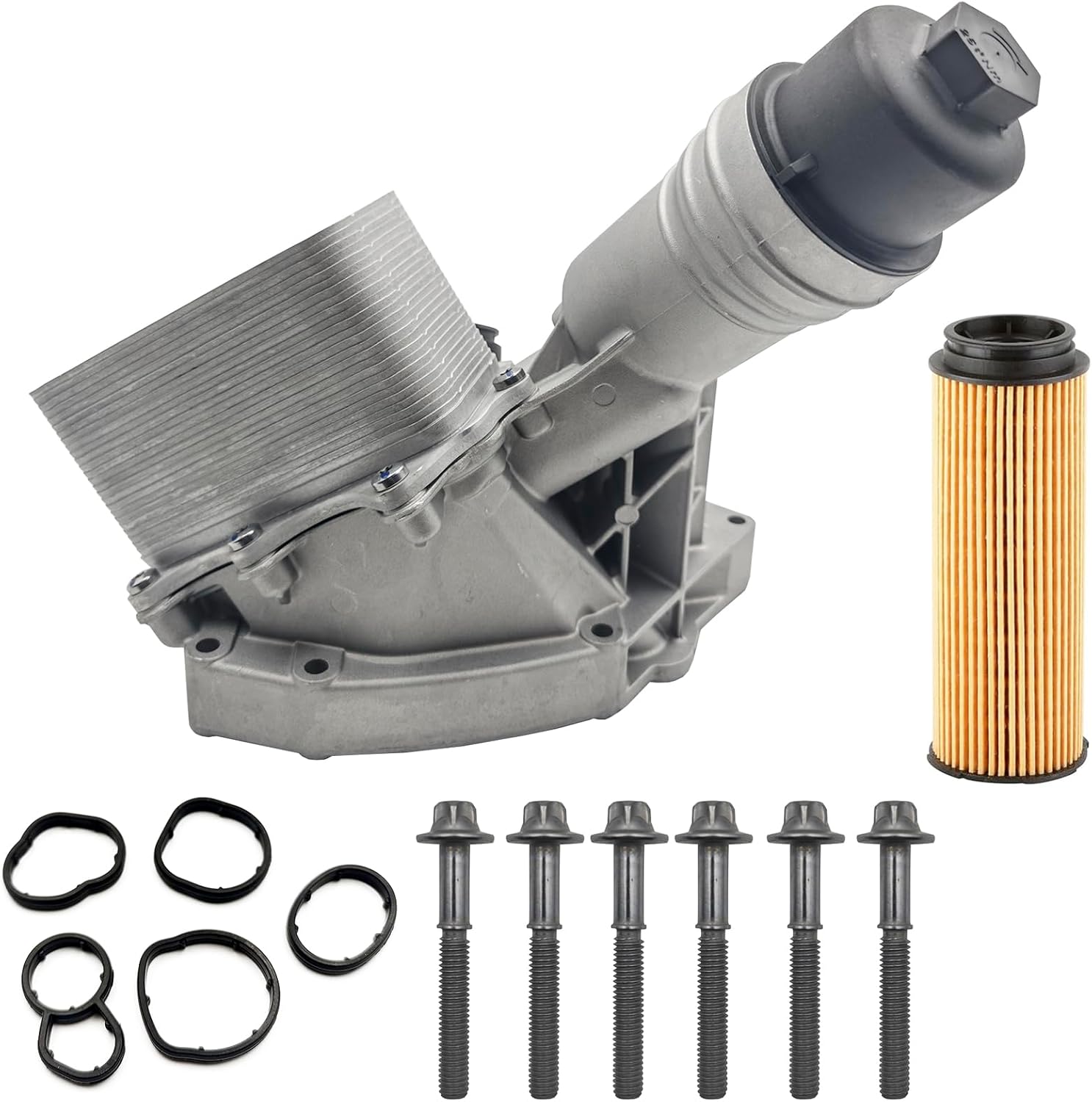 AMCC Oil Filter Assembly Aluminum Oil Radiator 2013-2021 Compatible with BMW B58 engines 340i 440i 540d 540i 640i 740i M240i M140i X3 X4 3.0L Replaces: 11428588578 ，11428583895