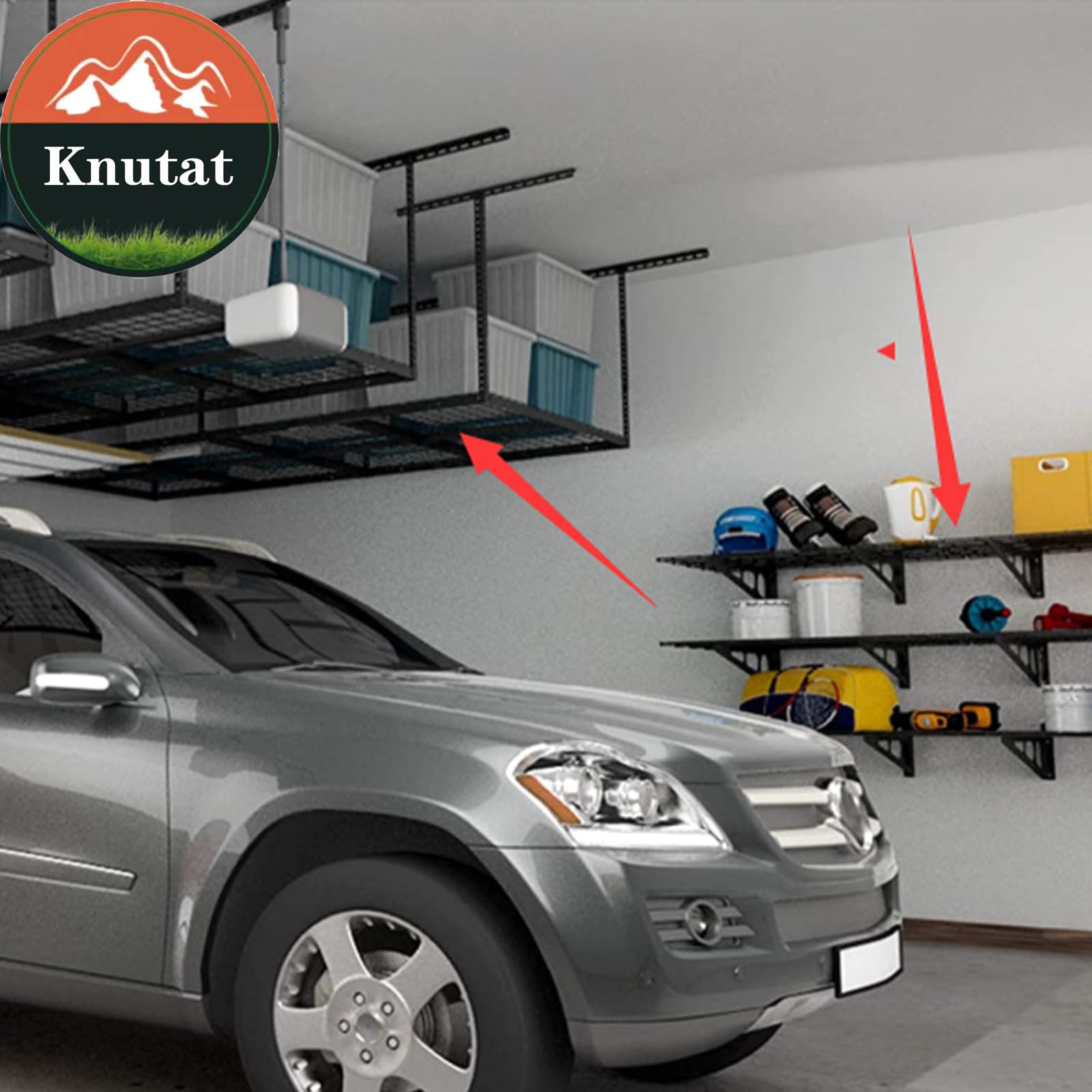 Heavy Duty Corner Shelf - Wall Mounted Steel Brackets Organizer - Up to 600lbs Load Capacity for Tools