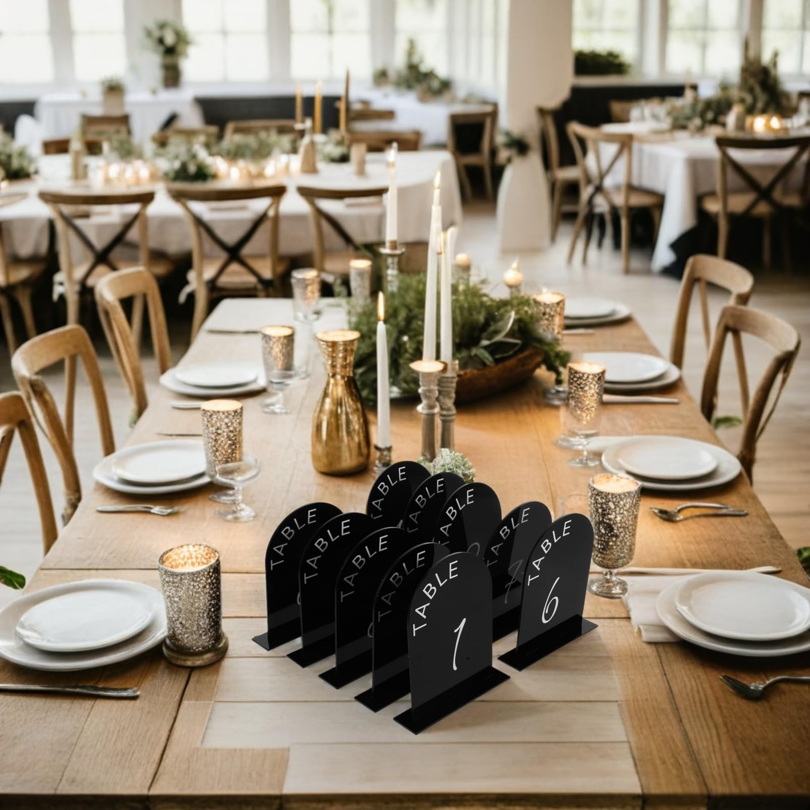 ABOOFAN 10 Stück Tischschilder mit Ständern für Hochzeitsfeiern Brautpartys Jubiläen und Veranstaltungen Design für Restaurants und