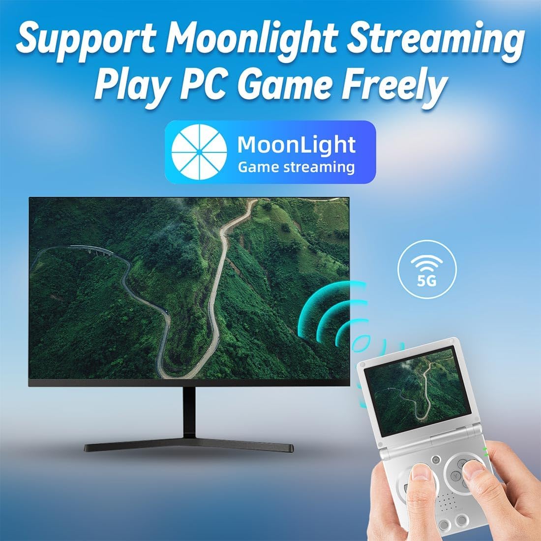 Console using Moonlight streaming to play PC games