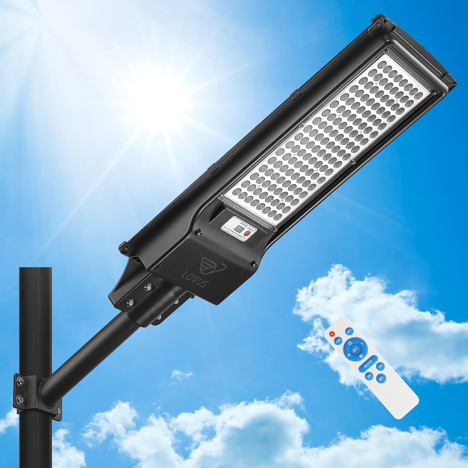 Buy Lovus LED Solar Street Light, 6000K Outdoor Solar Power Street