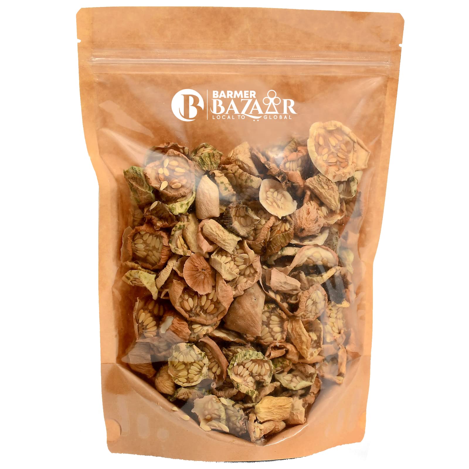Barmer Bazaar Dried Kachri Wild Cucumber, Traditional Rajasthani Spice and Meat Tenderiser, Chakla Kachar) 200g 2
