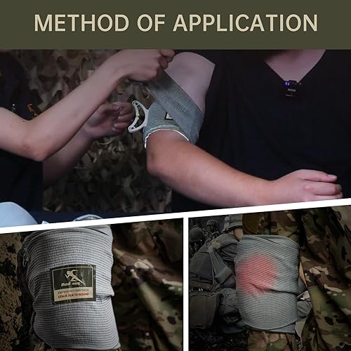 Miniatura 6 de Vendaje de emergencia de estilo israelí, dispositivo multifuncional de primeros auxilios de compresión para heridas de trauma, para disparos de