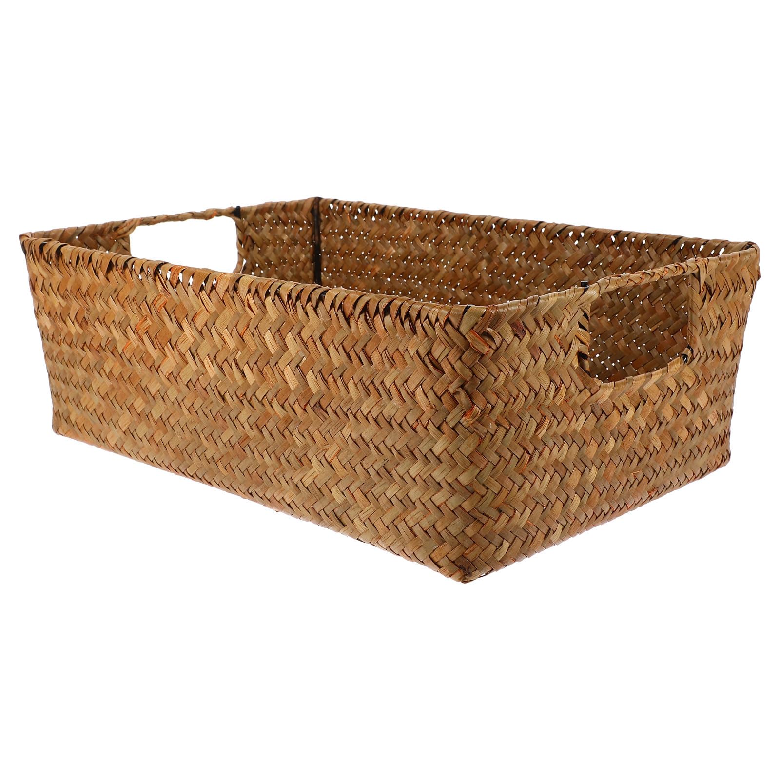 Panier de rangement en algues tressées main dimensions 33x23x11cm