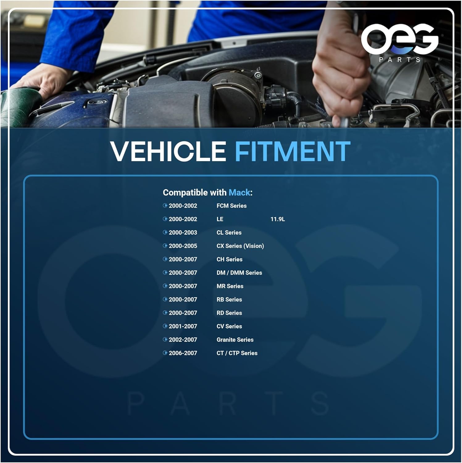 OEG Parts New Starter Compatible with 2000-2007 Mack 39MT Contains OCP & IMS Switch Rotatable Housing 19011529, 19011530, 8200308, SDR0470, SDR0478, 41012284, 41012707