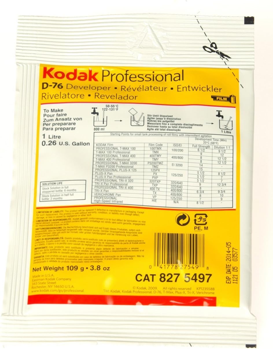 Kodak D76 B&W Powder Film Developer 1L