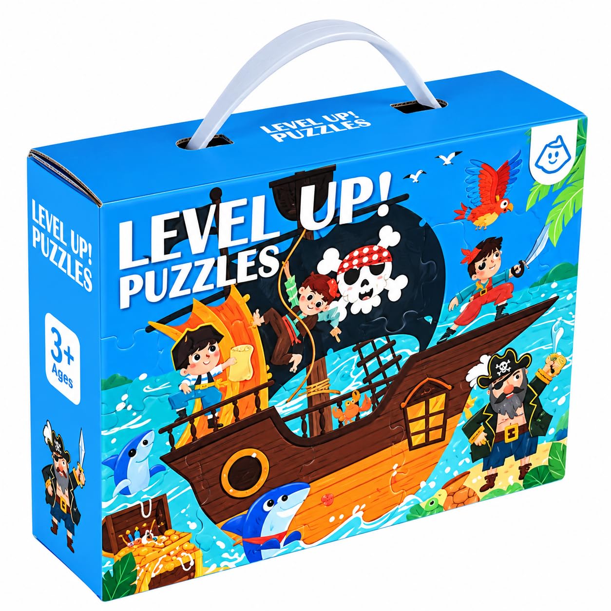 Happium Pirate Ship Adventure at Sea Magic Jigsaw Puzzle, 60pcs