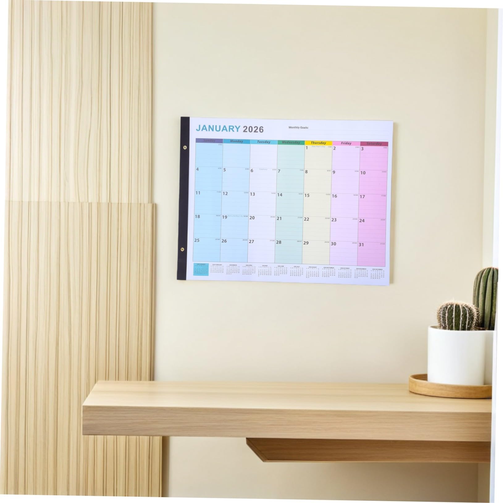 Veemoon Calendario da Parete Mensile Planner da Appendere Layout Verticale Grande Organizzatore per Casa e Ufficio
