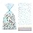 COQOFA 100 Pcs Blue Star 5X11 Gift Wrap Cello Cellophane Treat Bags Clear Candy Cookie Plastic Poly Goodie Storage Bags with Twist Ties for Baby Shower, Gender Reveal, Birthday