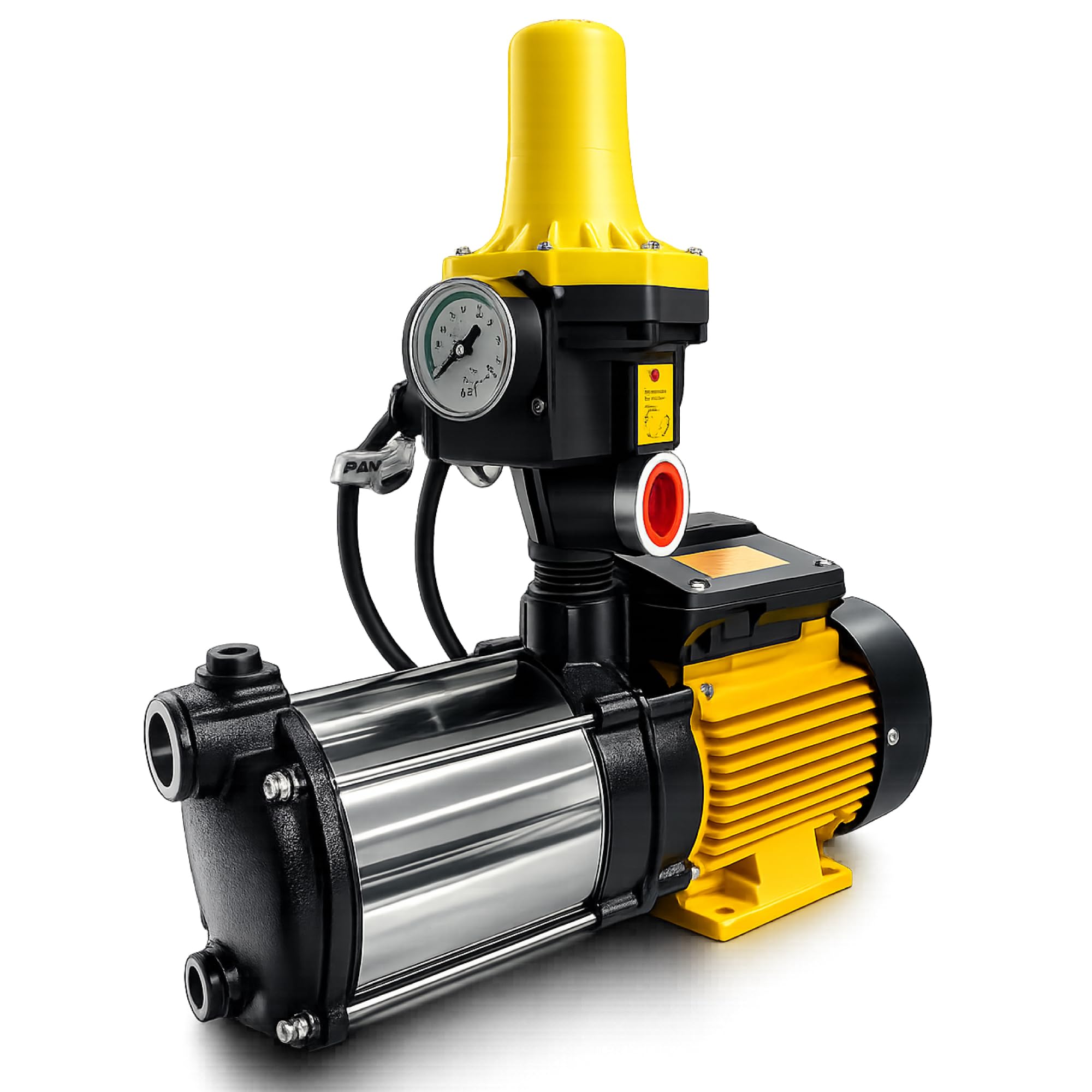 Grupo de Presión de Agua 0.55 kW - 0.75 CV Automático con Controlador – Bomba de Agua Presurizadora Doméstica para Casa, Jardín y Riego, Sistema Automático de Presión · Fluvia