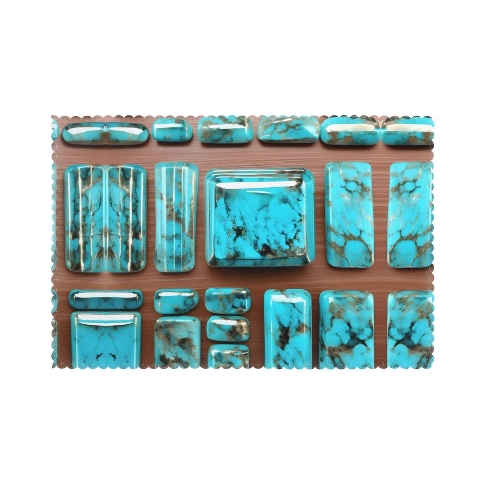 Set de table résistant à la chaleur bleu turquoise pour protéger vos meubles des taches de cuisine