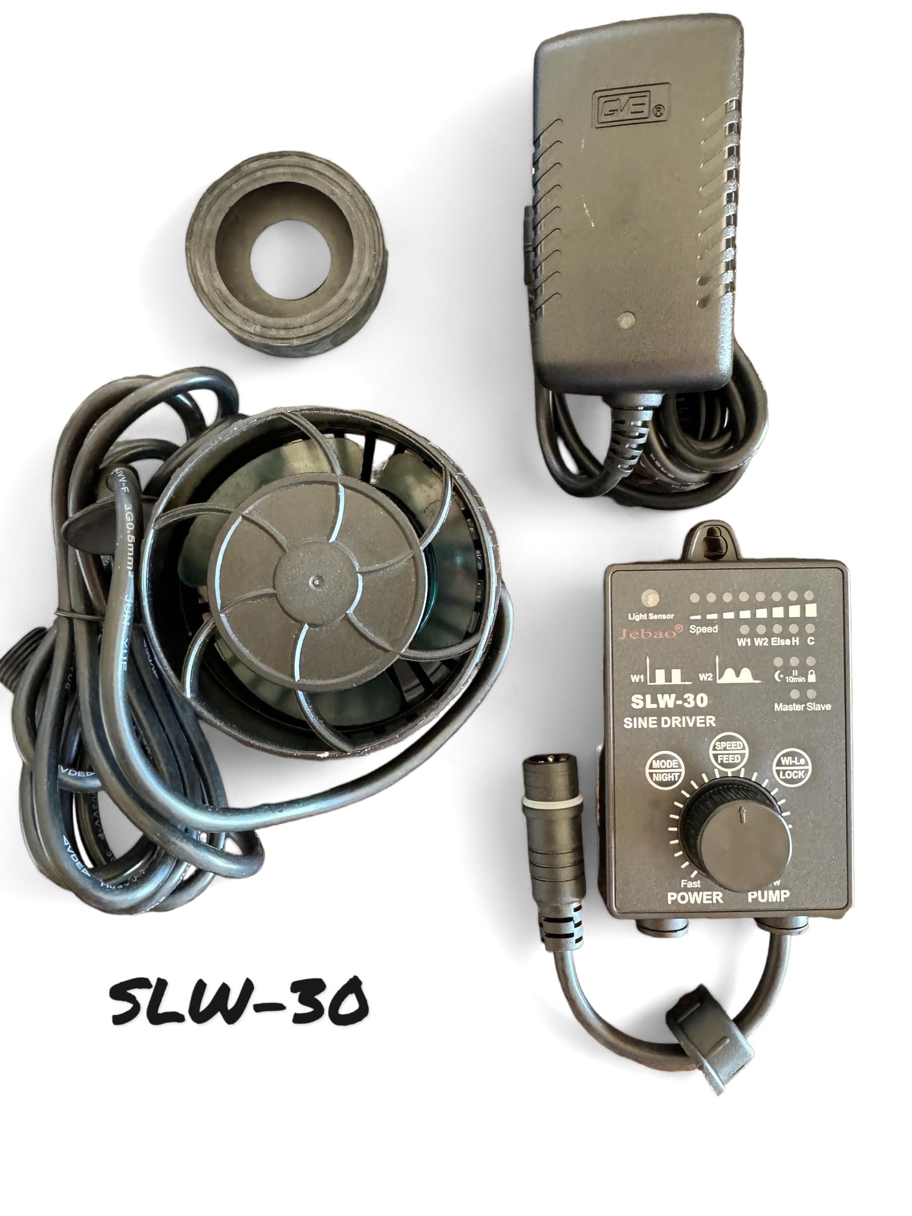 JEBAO SLW-30 Bomba de Circulación para Acuario 13000 L/H, Wave Maker Potente y Silencioso con Controlador, Ideal para Acuario Marino y Reef