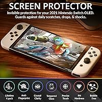 Vista 4 de Orzly VR - Protector de pantalla de cristal templado para Nintendo Switch