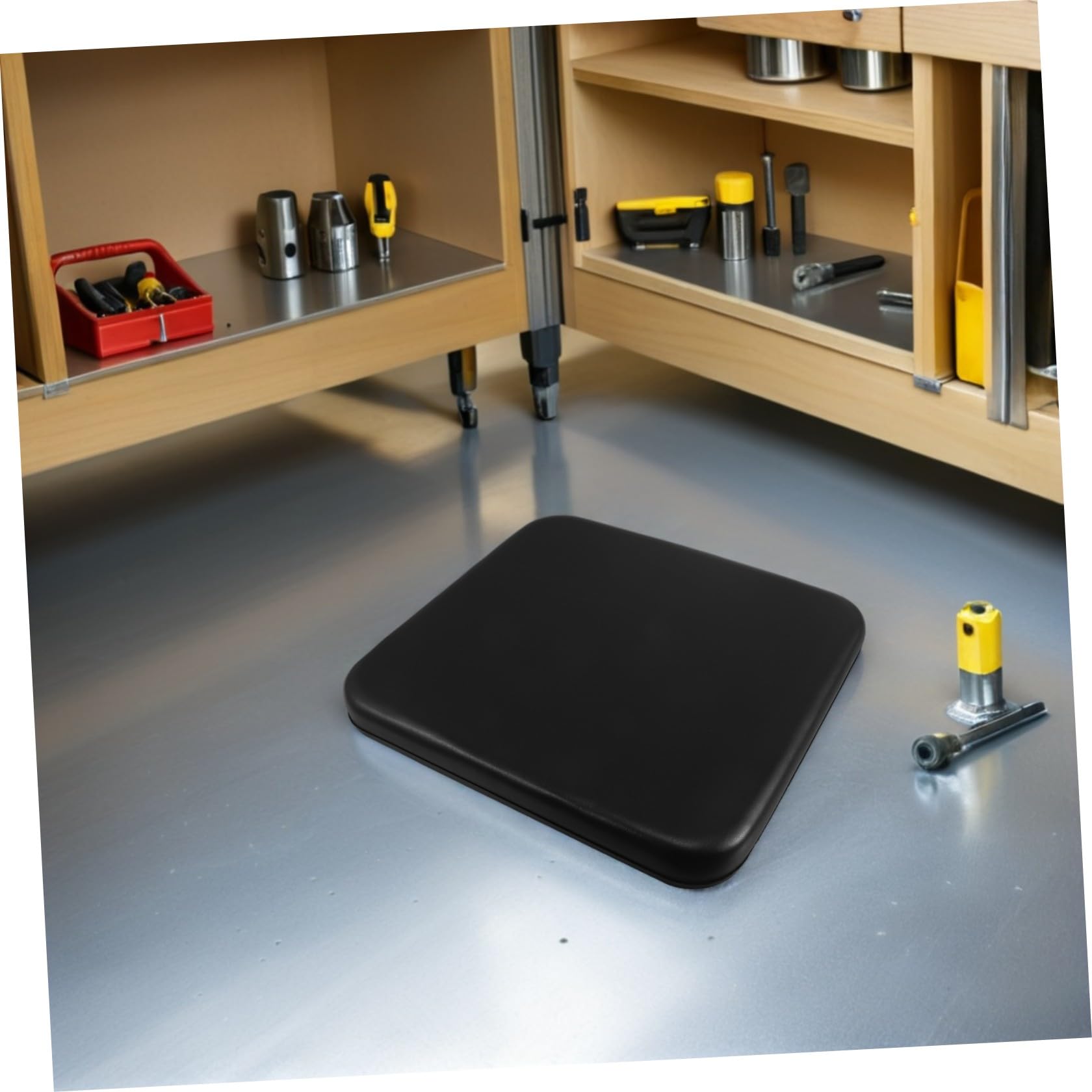 Hemobllo Cuscino per Sedile Deambulatore in Pu Antiscivolo, Sedile Sostitutivo Imbottito 34,5x31,5x3,5 Cm con Fissaggio Rapido, Accessorio per Ausili Mobilità Anziani per Uso Domestico