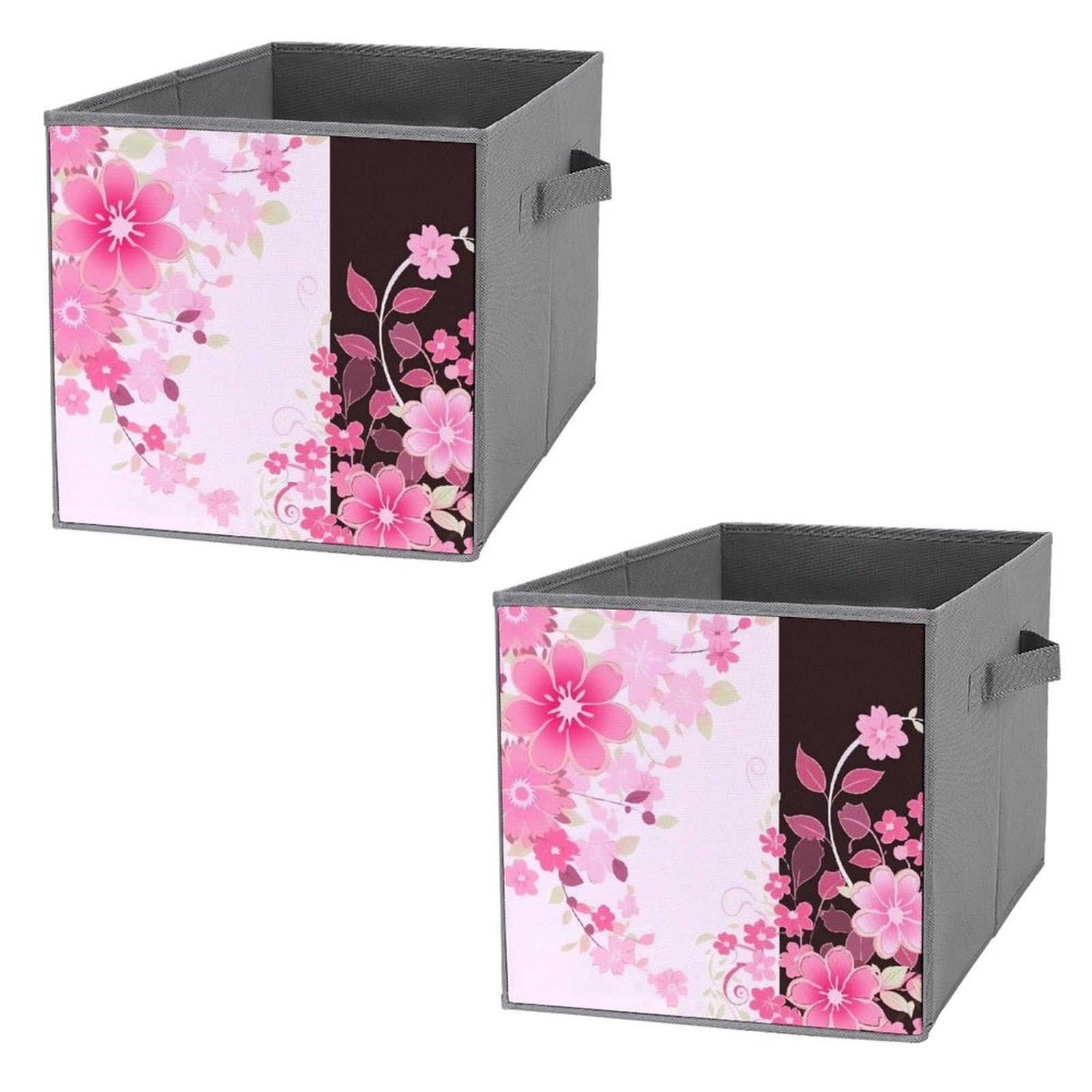 Boîtes de rangement pliables placard ordonné bac tissu floral gain de place armoire