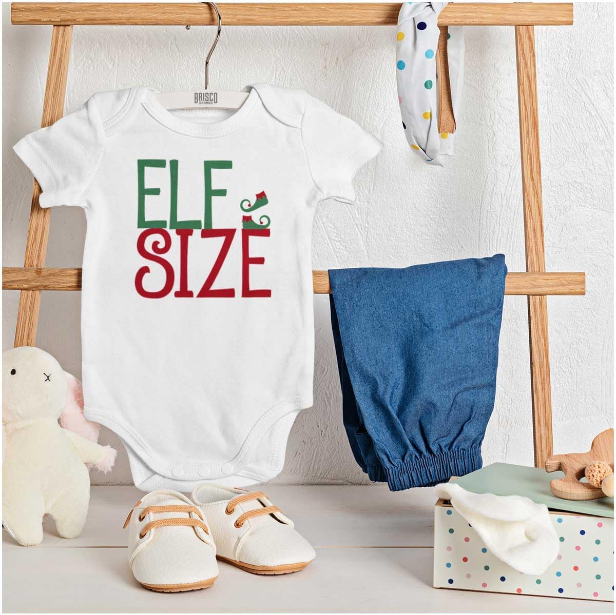 Brisco Brands Xmas Elf Size Christmas Baby Romper Boys or Girls