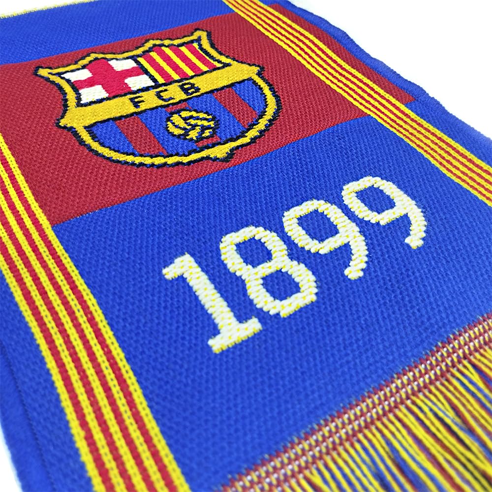 Bufanda, Bandera Gorro Oficiales de Equipos de Fútbol, Equipación Oficial Fútbol, Regalo de Equipo de Equipación (FR/ES, Letras, Talla única, Bufanda, Barcelona)
