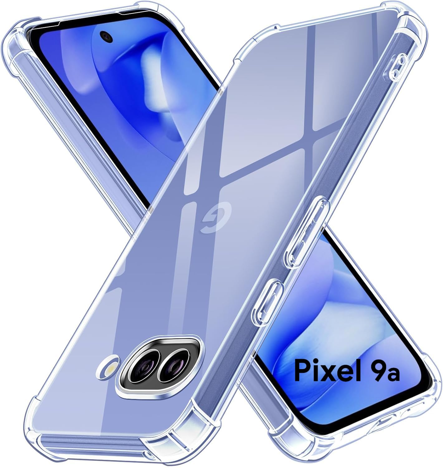 Google Pixel 9A Case - Raised Corner, Slim, Shockproof, Flexible TPU Gel Rubber Soft Silicone Protective Case Cover For Pixel 9A (Clear)