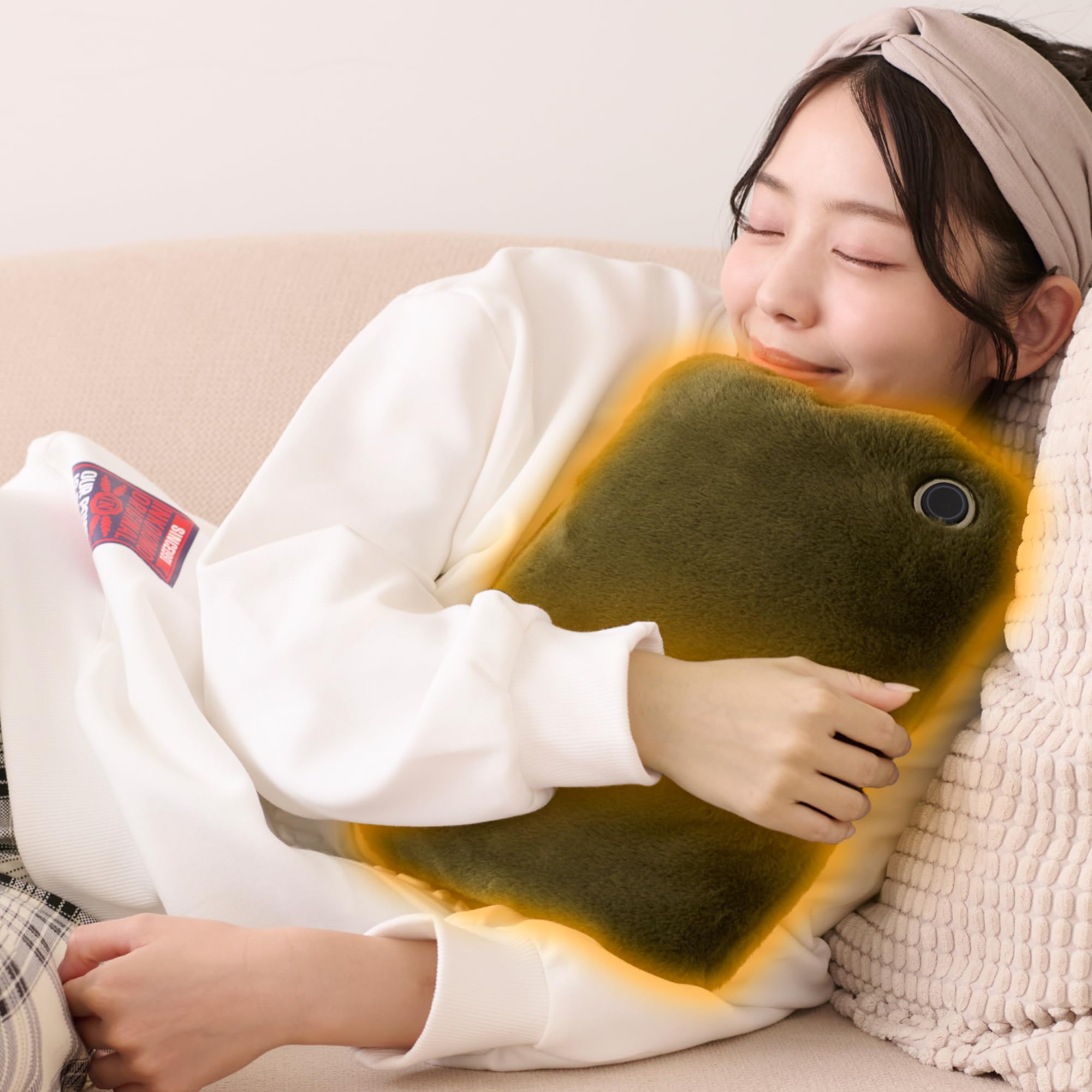 Amazon | 湯たんぽ 型 クッションウォーマー usb給電 3段階温度調節