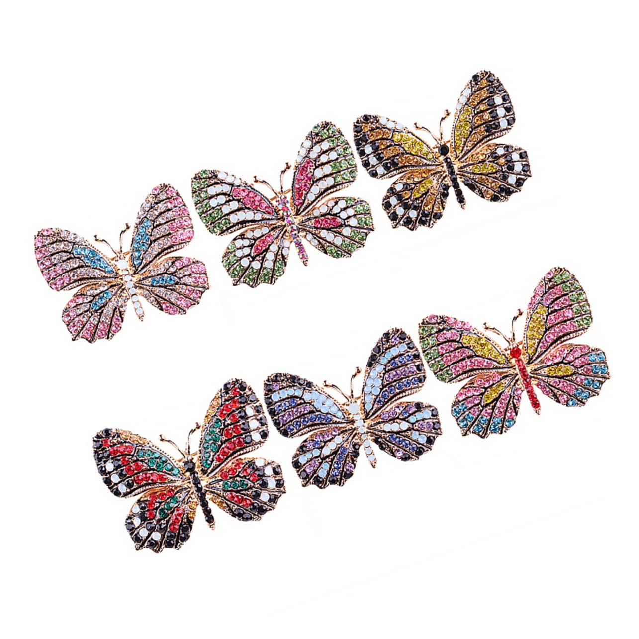 Vergoldete Schmetterlings-tierbrosche Broschen Hochzeit Brosche Strass Damenschmuck Trachtenbrosche Bunte Mädchendekoration Accessoires Für Frauen Legierung