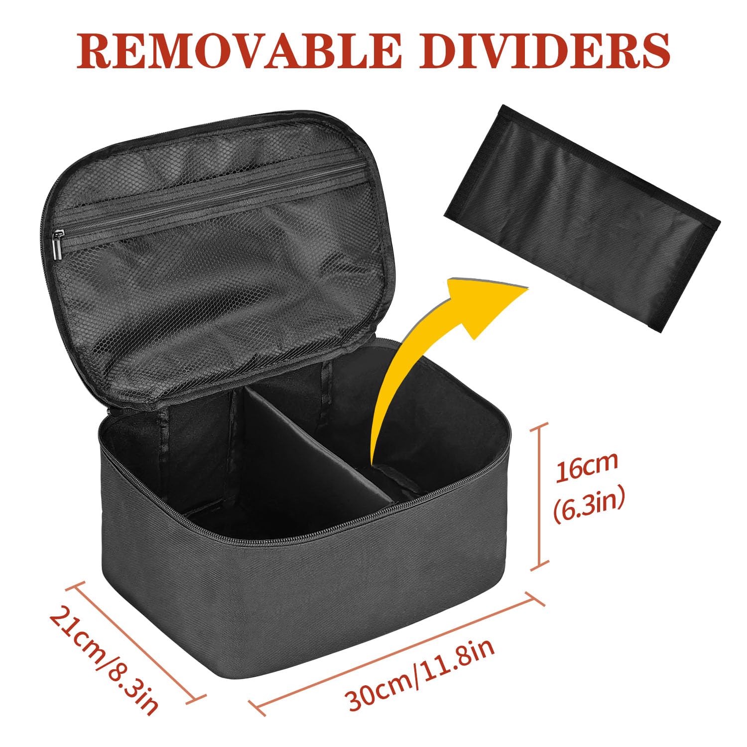 Borsa portatile per ceretta, kit scaldacera, borsa porta attrezzi con separatore e borsa a rete per riporre accessori in cera d'api, estetiste, uso domestico e in viaggio