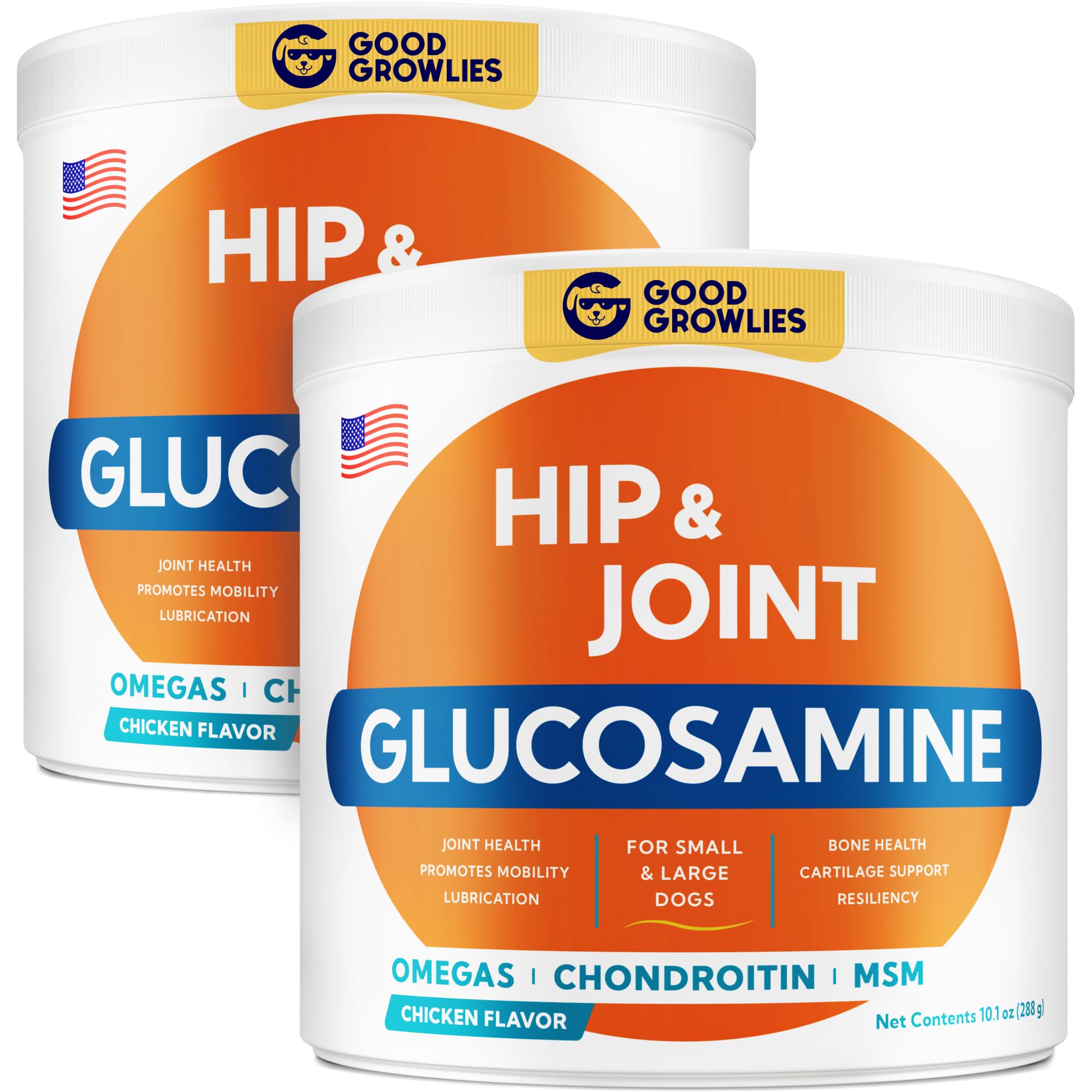 Dog Joint Supplement Large Breed - Glucosamine & Chondroitin Treats for Dogs - Supplement w/Omega-3, MSM - Made in USA - Joint Pain Relief - 240 Mobility Chews