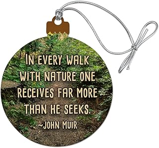 GRAPHICS & MORE in Every Walk with Nature John Muir Wood Christmas Tree Holiday Ornament