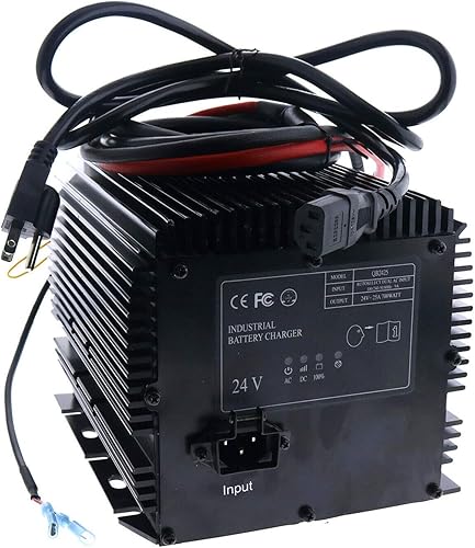 Miniatura 2 de FridayParts Cargador de batería 24V25A para Genie Skyjack JLG Scissor Lift Signet HB600 HB600-24b, negro