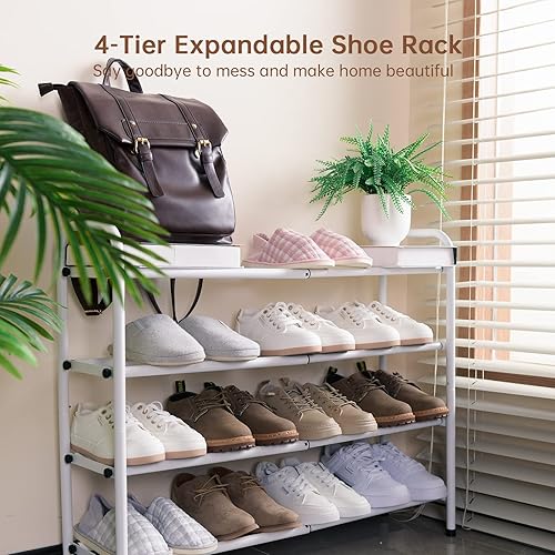 Miniatura 2 de Gonfoam Zapatero Expandible de 4 Niveles, Organizador de Almacenamiento de Zapatos Ajustable, Estante de Zapatos de Metal Resistente de Libre