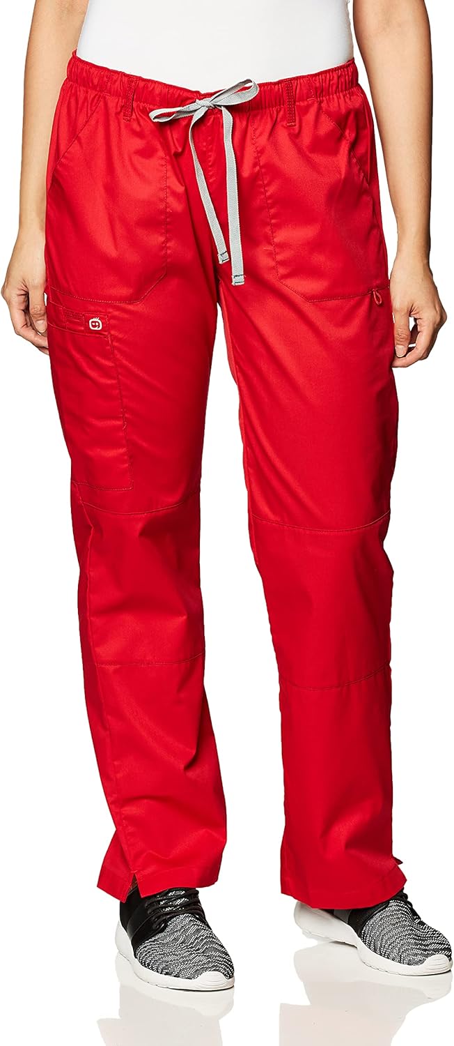 WonderWink Women's Petite-Plus-Size Wonderwork Straight Leg Cargo Scrub Pant