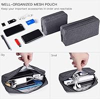 Vista 3 de Universal Electronics Accessories Carrying Case, 2PCS Big + Small Portable Storage Pouch, Cosmetic Bag, Cable Organizer Compatible Hard Drive