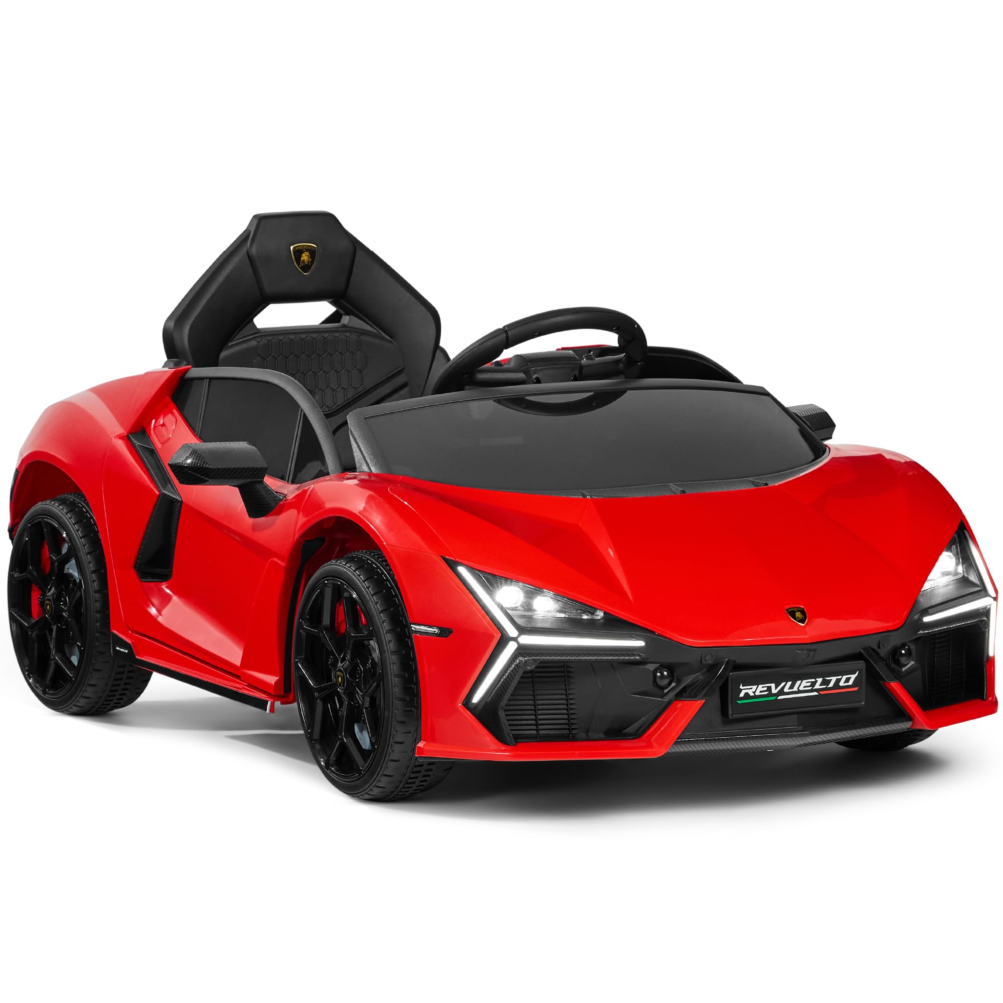 Best Choice ProductsLicensed Lamborghini Revuelto Kids 12V Electric Ride On Car Toy w/ 66lb Weight Capacity, Parent Control, Bluetooth - Red