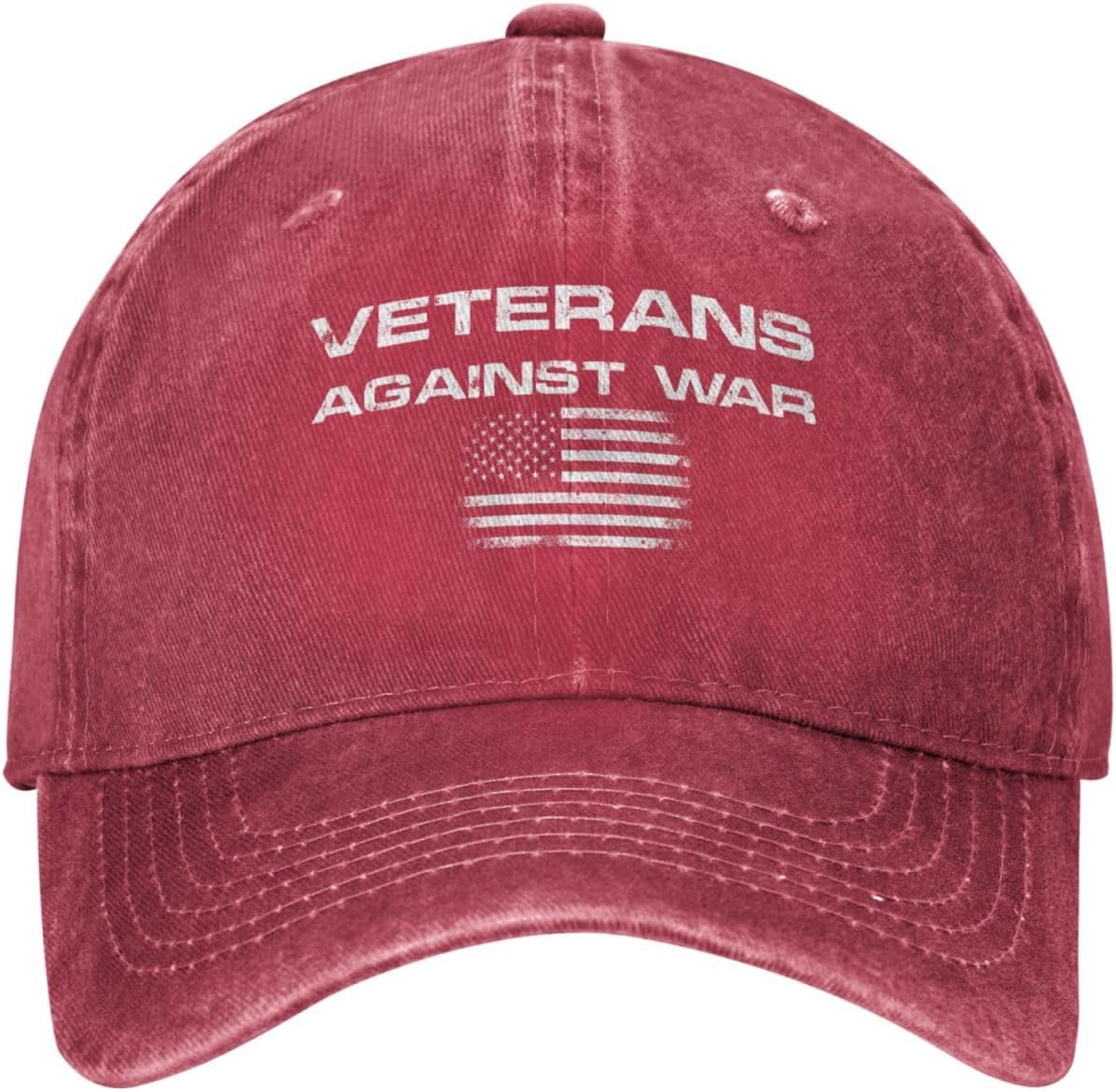 Veterans Against War hat American Flag Stop War On Iran Washed Cotton Baseball Cap Retro Dad Hat Red