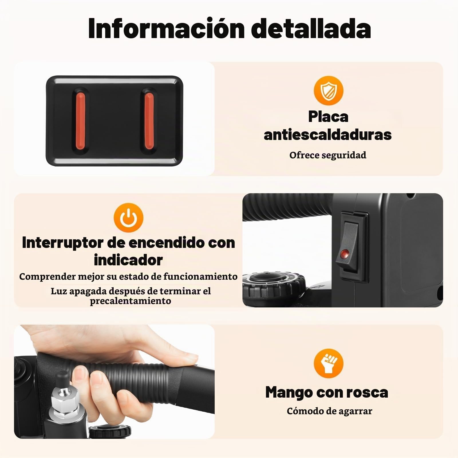 Plancha de vapor eléctrica industrial, plancha de vapor comercial de gravedad con 5 temperaturas ajustables, tanque de agua de 3l y manguera, máquina de prensado a vapor para ropa