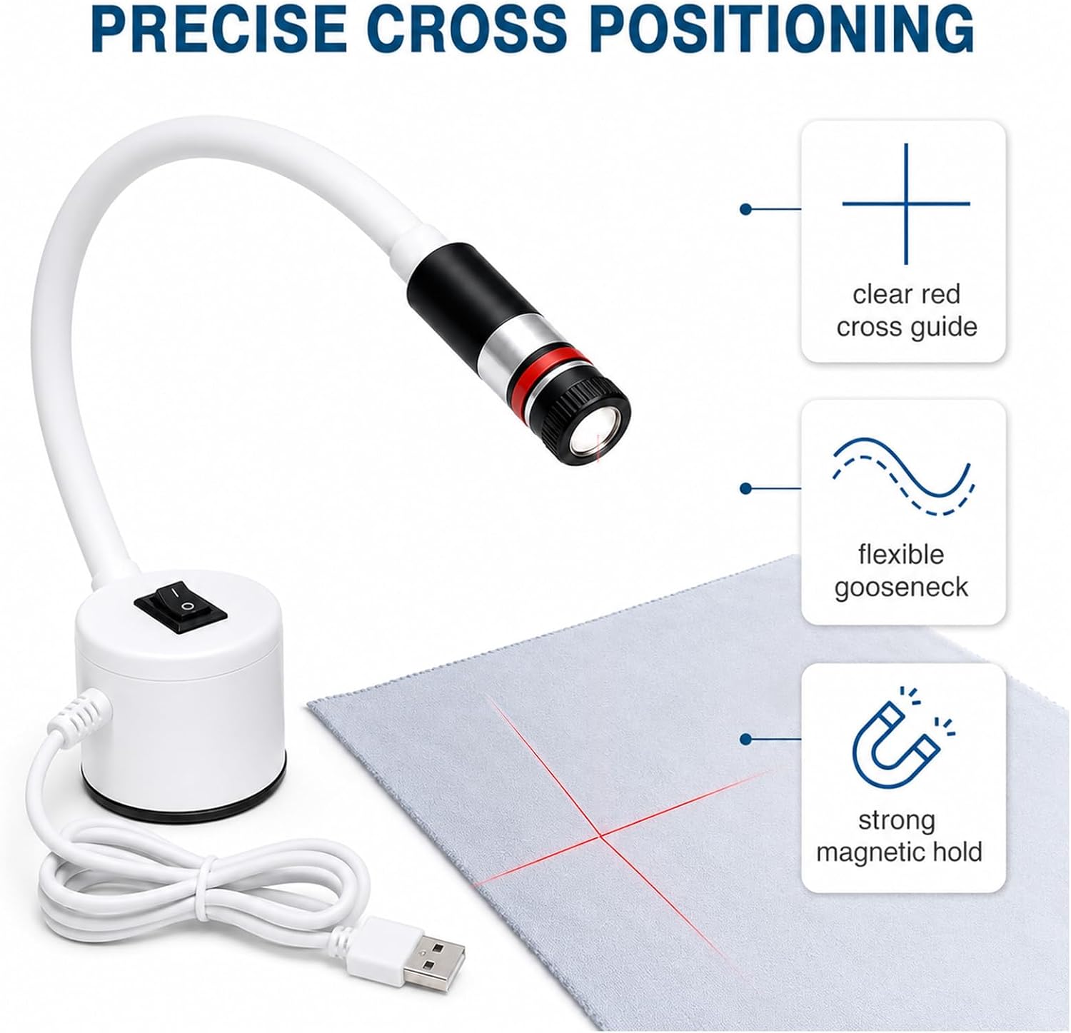 Magnetic Positioning Quilting Light for Sewing Machine