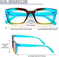 Vista 41 de DXYXYO Reading Glasses 0.50 Women Blue Light Blocking Men Square Computer Readers 3 Pack Fashion Oprah