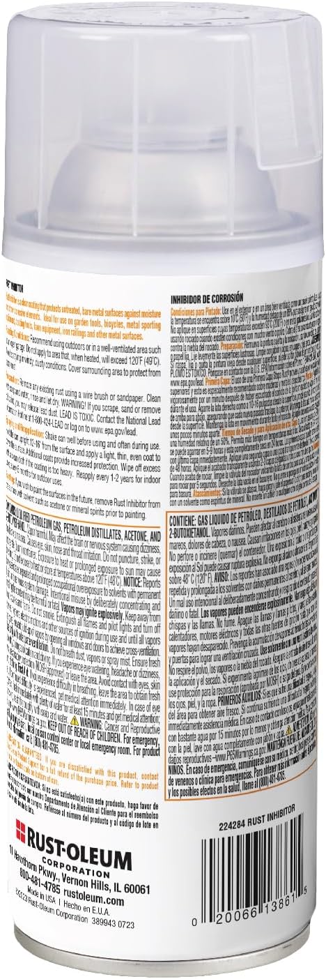 Rust-Oleum 224284-6PK Stops Rust Rust Inhibitor Spray, 10.25 oz, 6 Pack