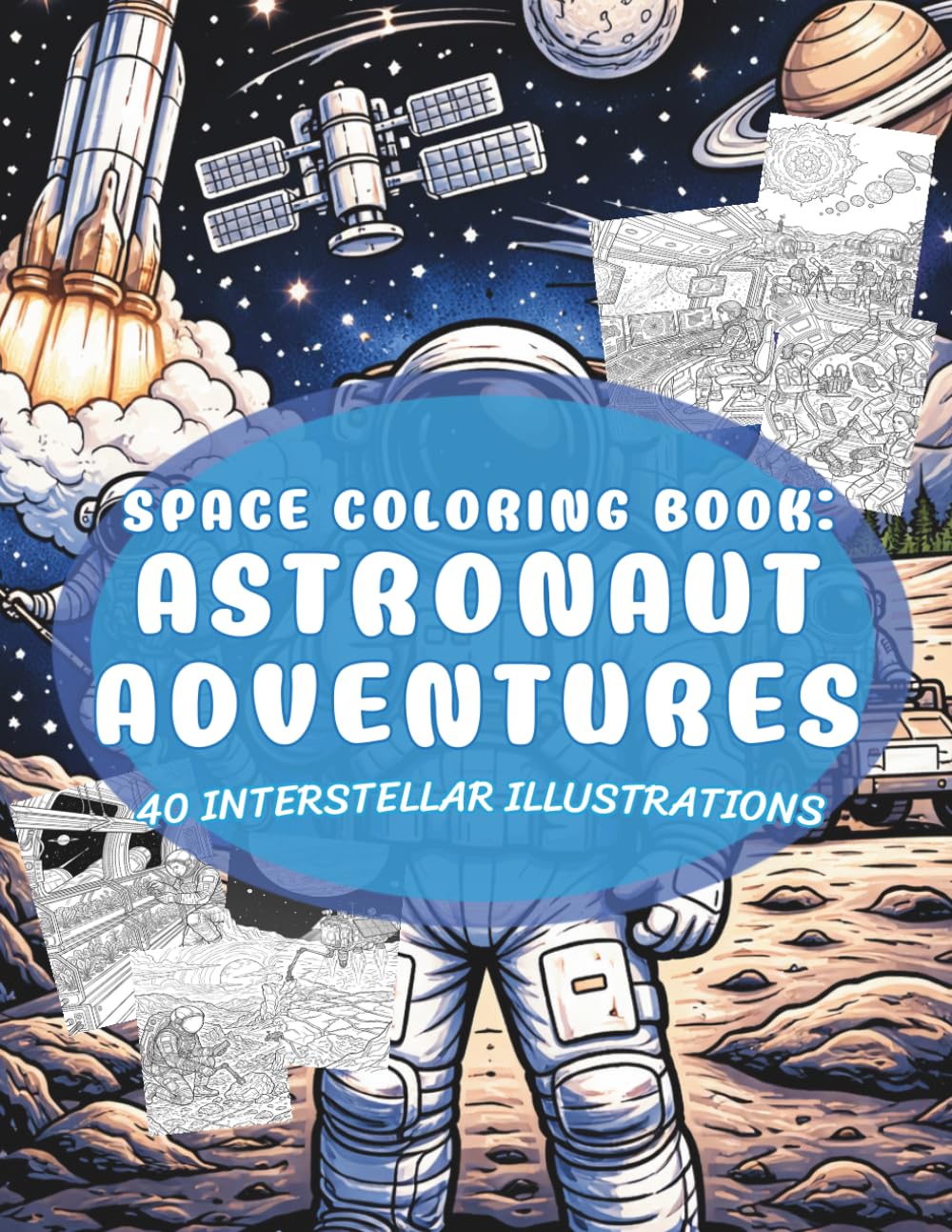 Space Coloring Book: Astronaut Adventures