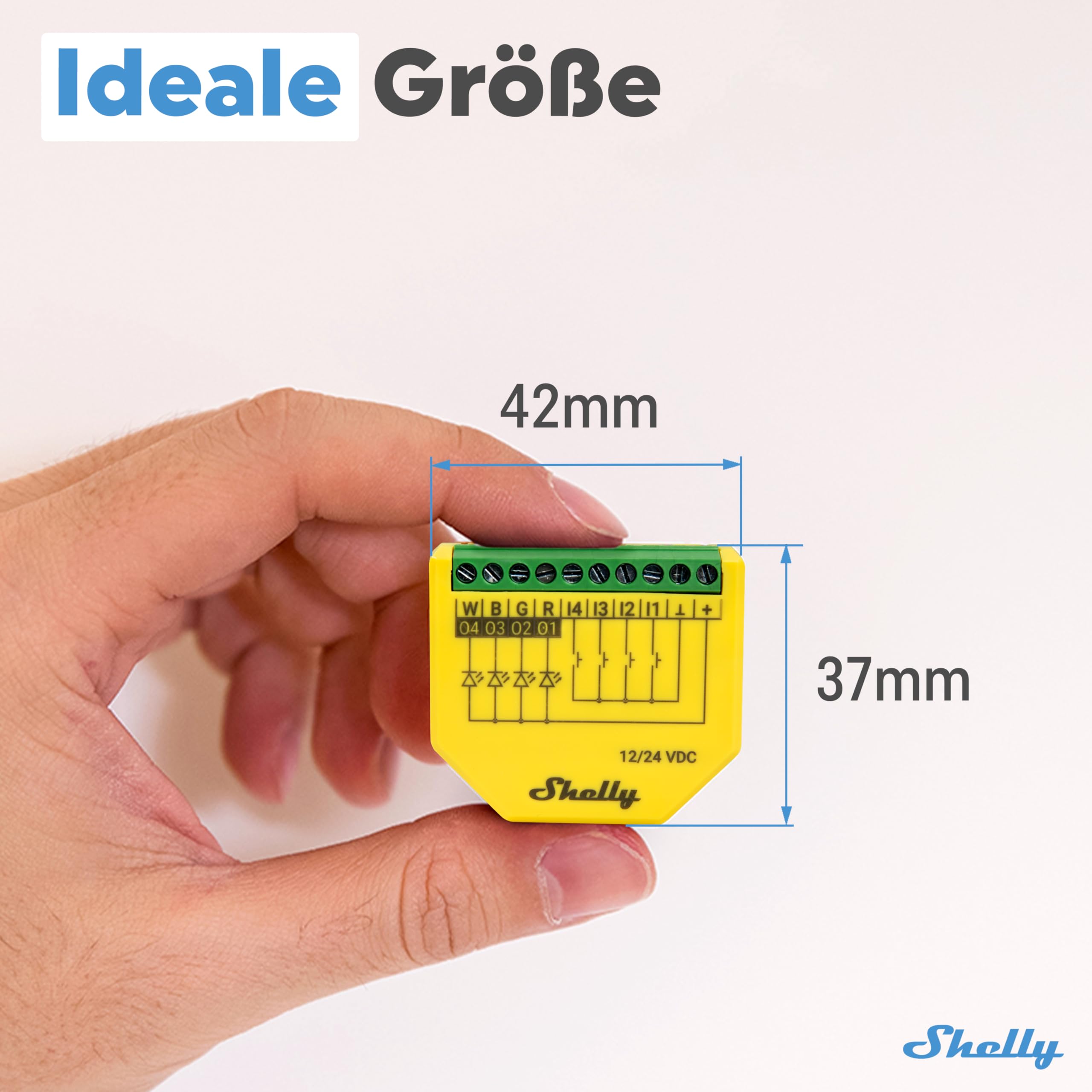 Shelly Plus RGBW PM WLAN Controller für LED-Streifen 12-24 VDC Dimmer Weißes Farbiges Licht Alexa Google Home 2 Stück