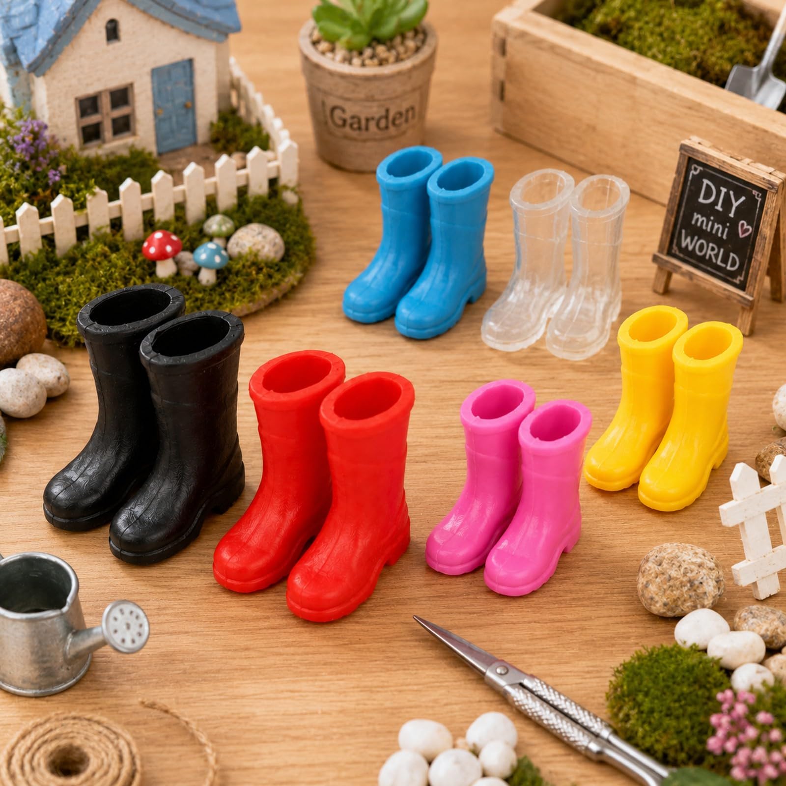 Lot De 6 Paires De Mini Chaussures Plates Pour Poupées – Accessoires Déco Maison Miniature Et Jeux Créatifs