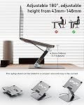 BENFEI Laptop Stand with USB C 6in1 Docking Station, HDMI 4K@60Hz,Gigabit Ethernet, 100W Power Delivery, 10Gbps 1*USB C 3.2 and 2*USB A 3.2 Compatible with MacBook Pro/Air, iPad Pro, XPS, Thinkpad